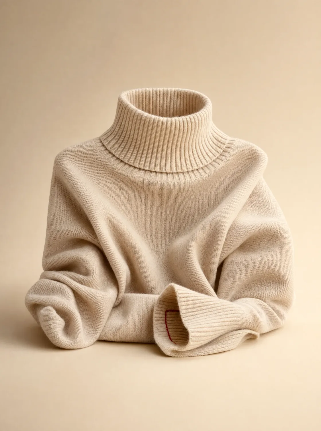 Heller Cashmere-Rollkragen-Pullover
