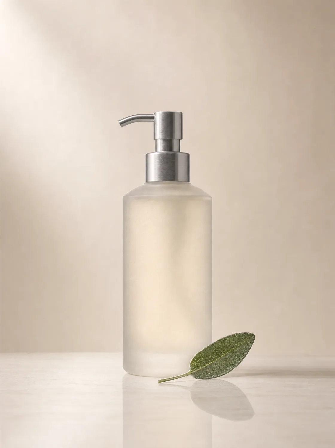 Pumpflasche Reinigungsgel in mattem Glas